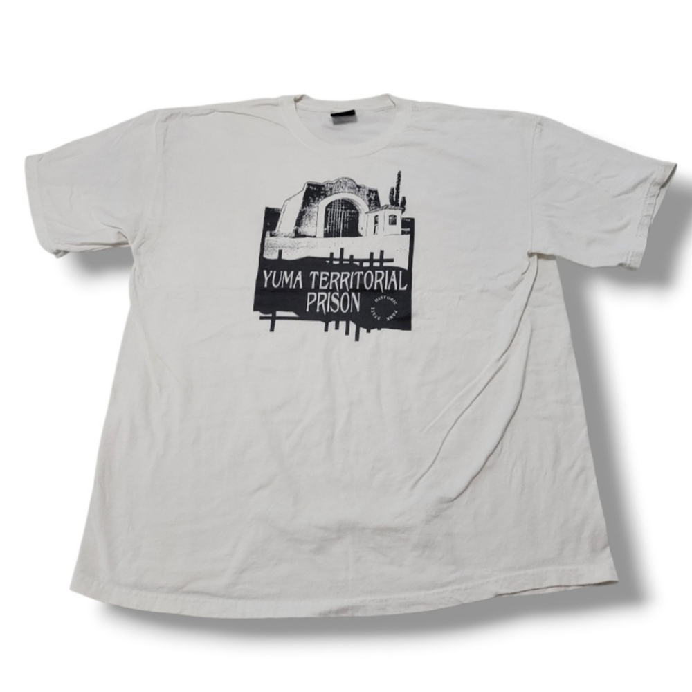 Vintage Hanes Beefy T Shirt Size XL Yuma Territorial Prison Graphic Print Shirt